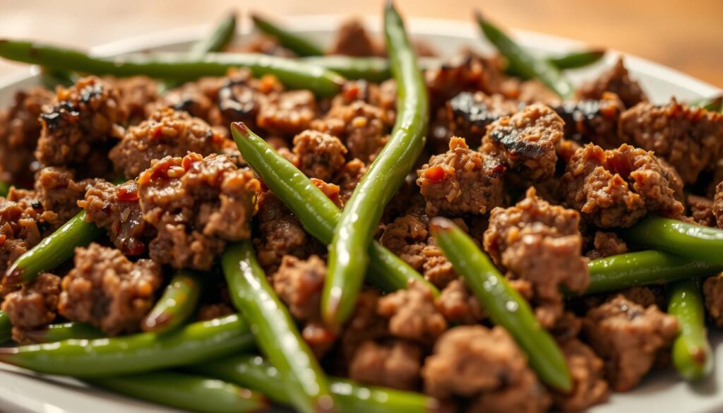 Steaming green beans