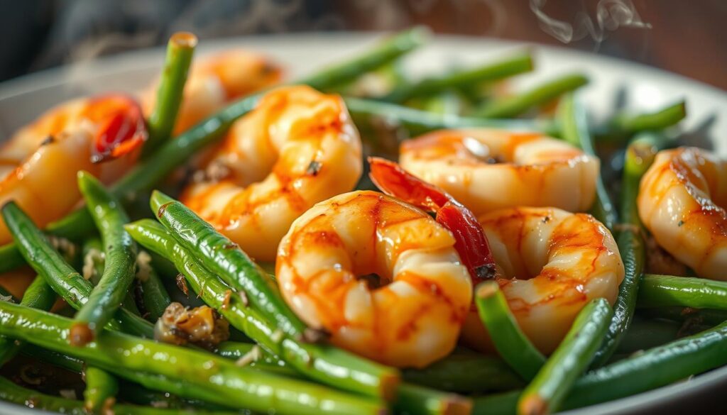 flavorful shrimp and green beans recipe