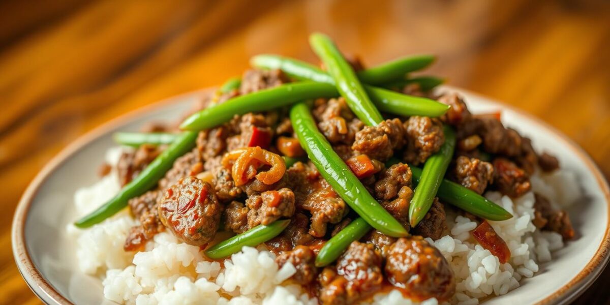 ground beef and green beans recipe