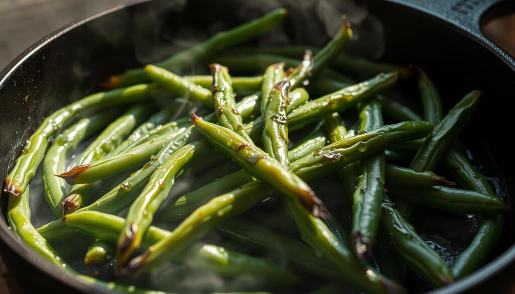 how to blister green beans