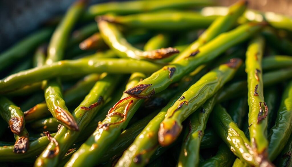 quick blistered green beans
