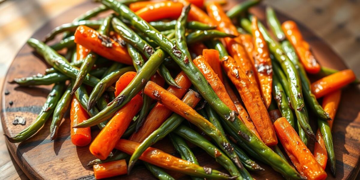 roasted green beans and carrots