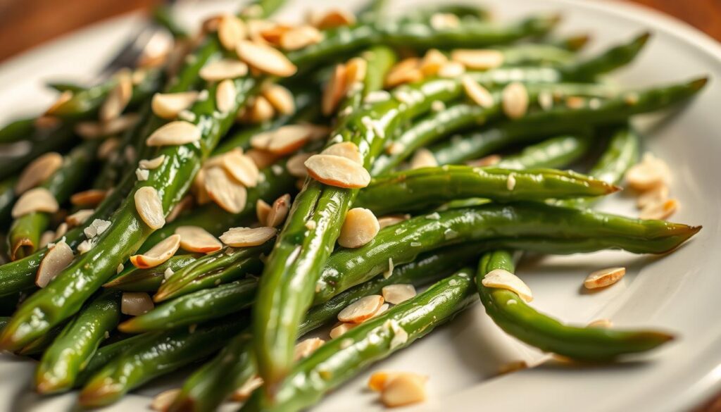 classic green beans almondine