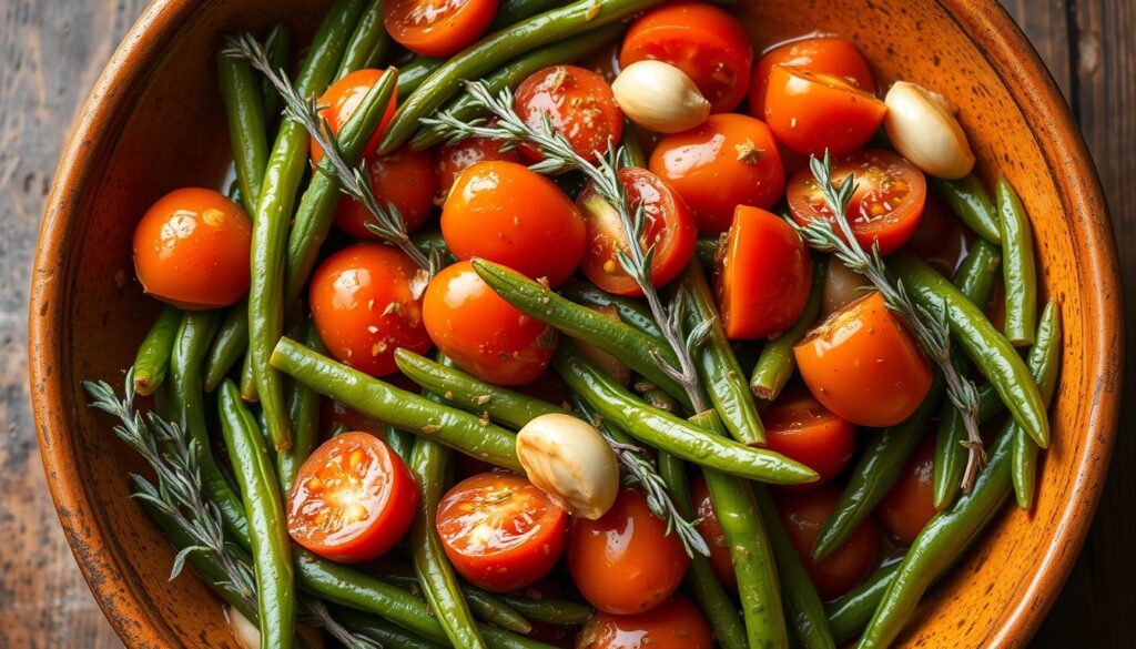 easy green beans tomato dish