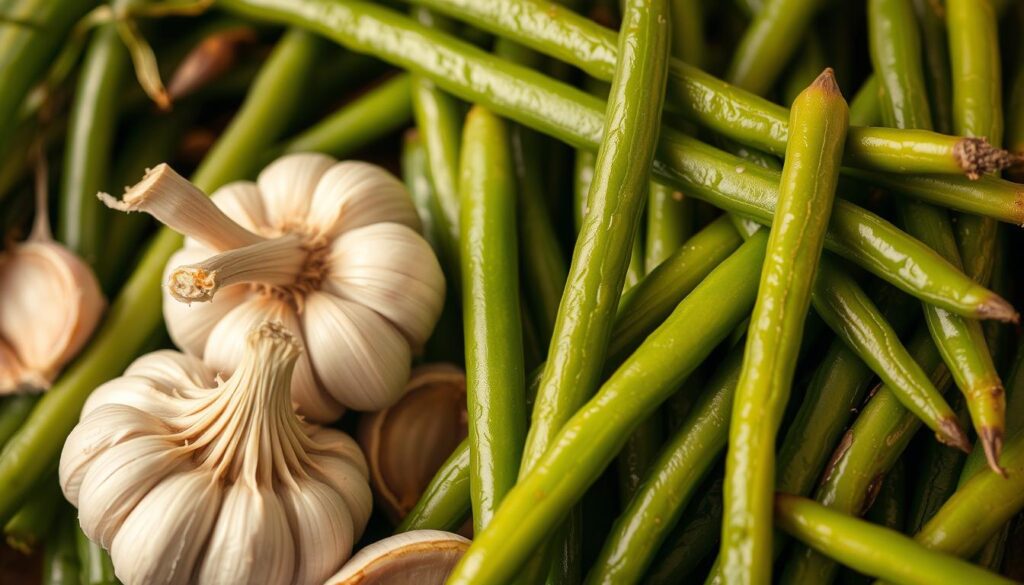 fresh green beans with garlic